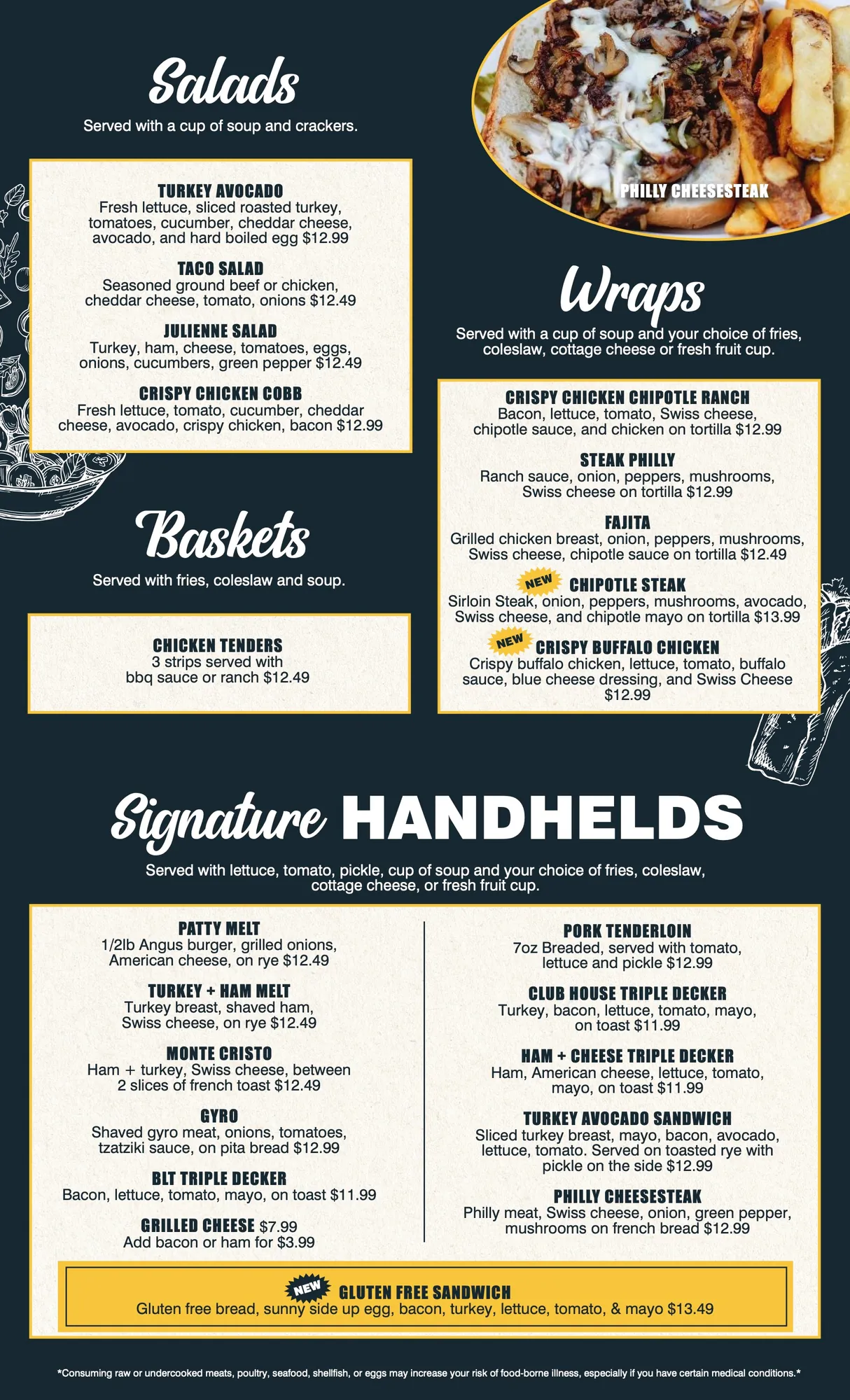 Check out our options on our menu - Page 5
